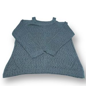 Women’s Plus Size Indigo Rose Cold Shoulder Long Sleeve Knitted Sweater